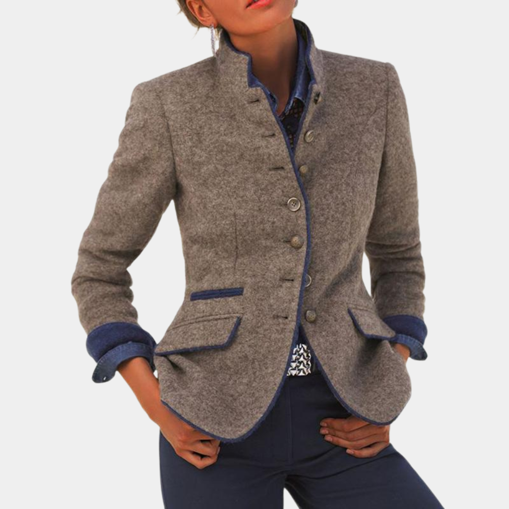 Refined Ladies Blazer - Elara-Brown-XS-Nora Luxe