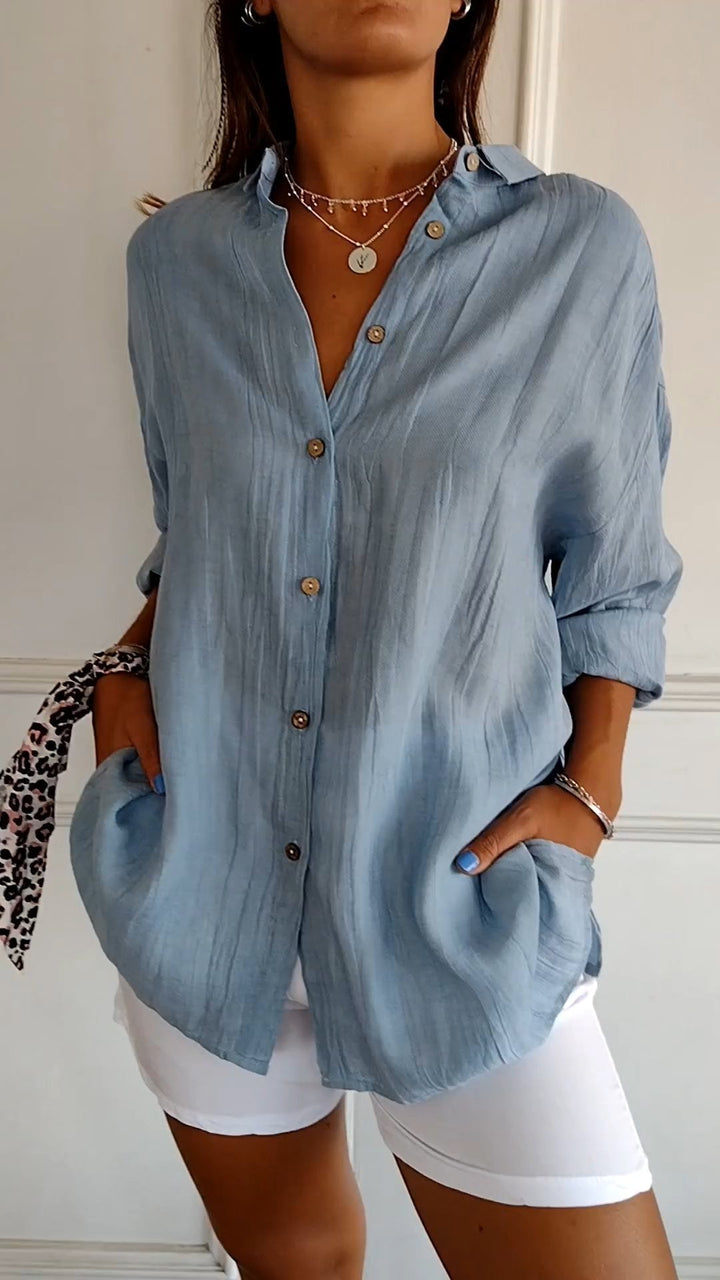 Refined Ladies' Shirt - Elena-Blue-S-Nora Luxe