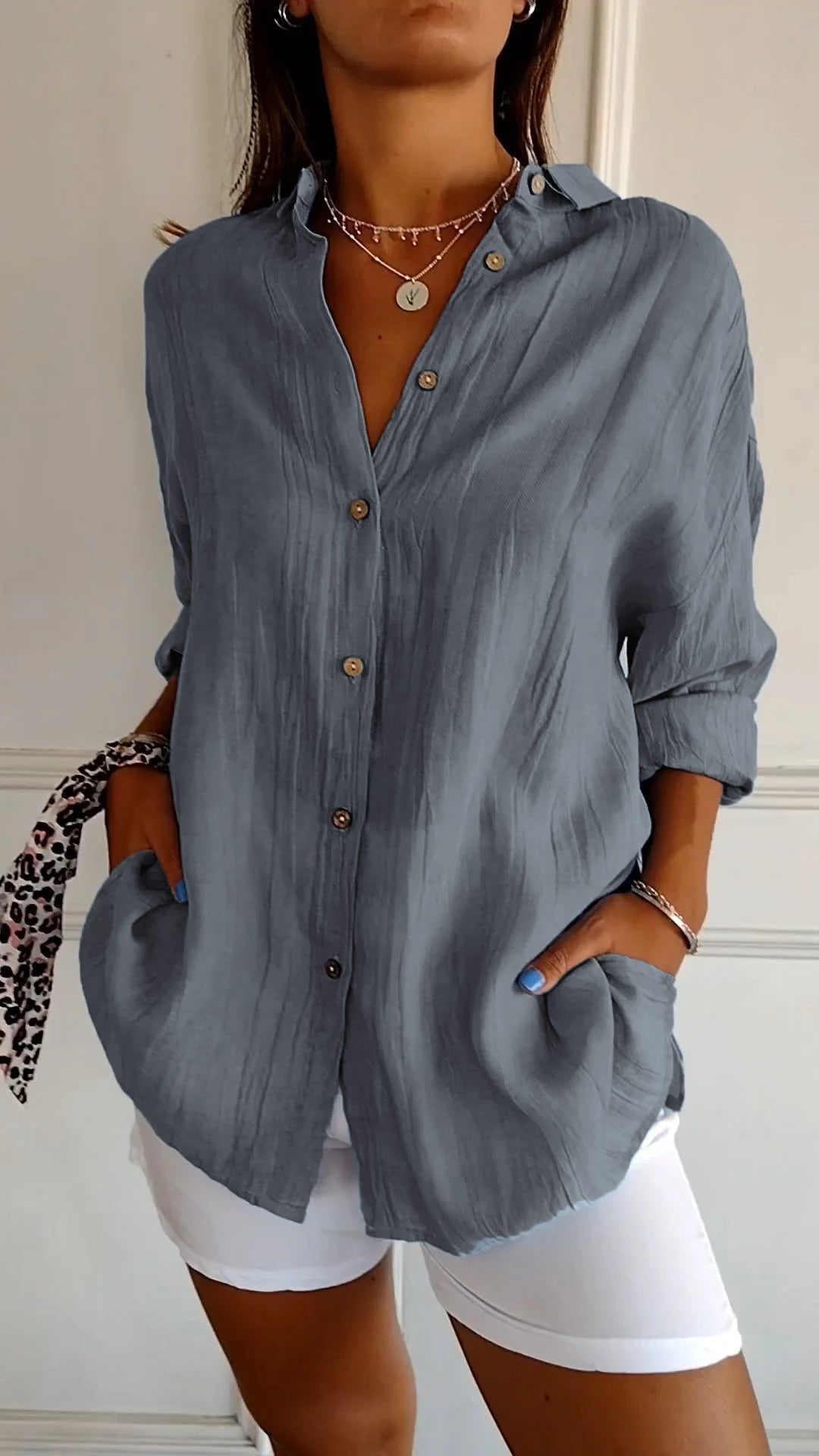 Refined Ladies' Shirt - Elena-Gray-S-Nora Luxe