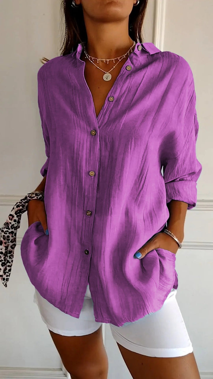 Refined Ladies' Shirt - Elena-Purple-S-Nora Luxe
