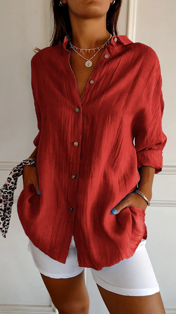 Refined Ladies' Shirt - Elena-Red-S-Nora Luxe