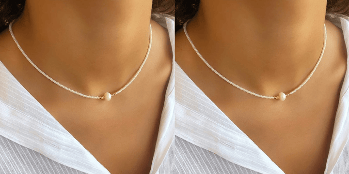 Refined Pearl Necklace (Buy 1 Get 1 Free) - Luxury Pearl-Turquoise + black (1+1 free)-Nora Luxe