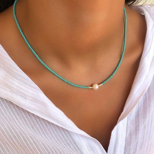 Refined Pearl Necklace (Buy 1 Get 1 Free) - Luxury Pearl-Turquoise + black (1+1 free)-Nora Luxe