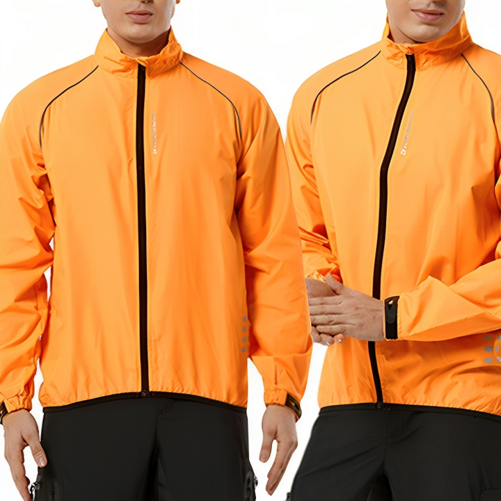Reflective Cycling Jacket for Men - ReflectoRide-Black-M-Nora Luxe