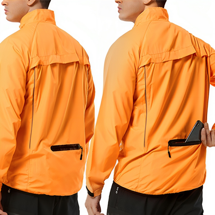 Reflective Cycling Jacket for Men - ReflectoRide-Black-M-Nora Luxe