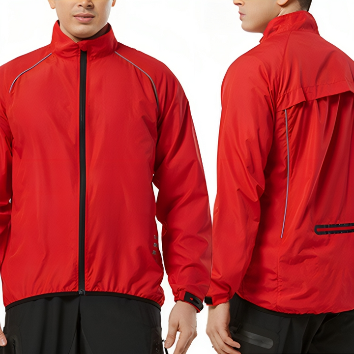 Reflective Cycling Jacket for Men - ReflectoRide-Black-M-Nora Luxe