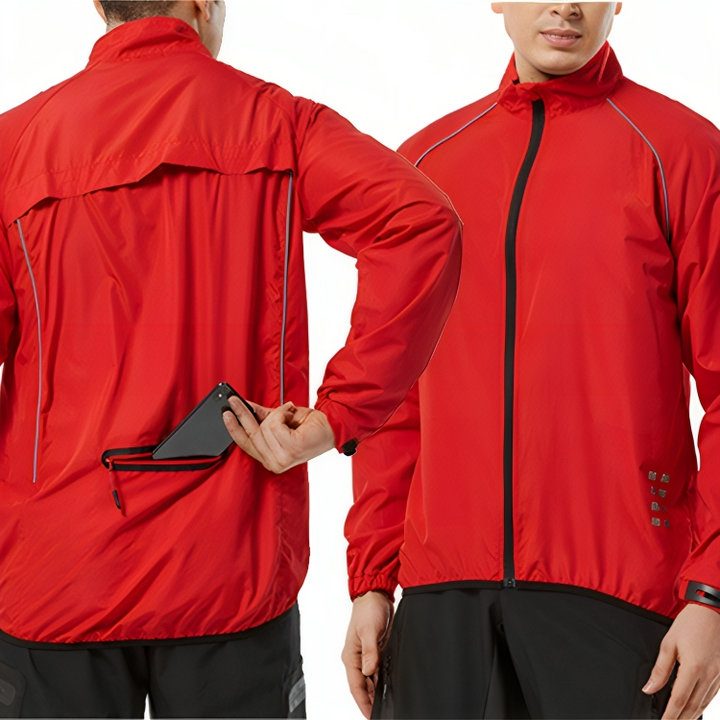 Reflective Cycling Jacket for Men - ReflectoRide-Black-M-Nora Luxe