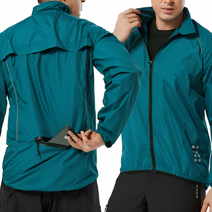 Reflective Cycling Jacket for Men - ReflectoRide-Black-M-Nora Luxe