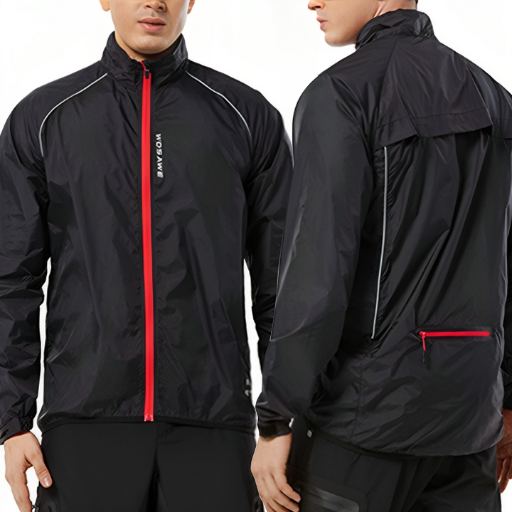 Reflective Cycling Jacket for Men - ReflectoRide-Black-M-Nora Luxe