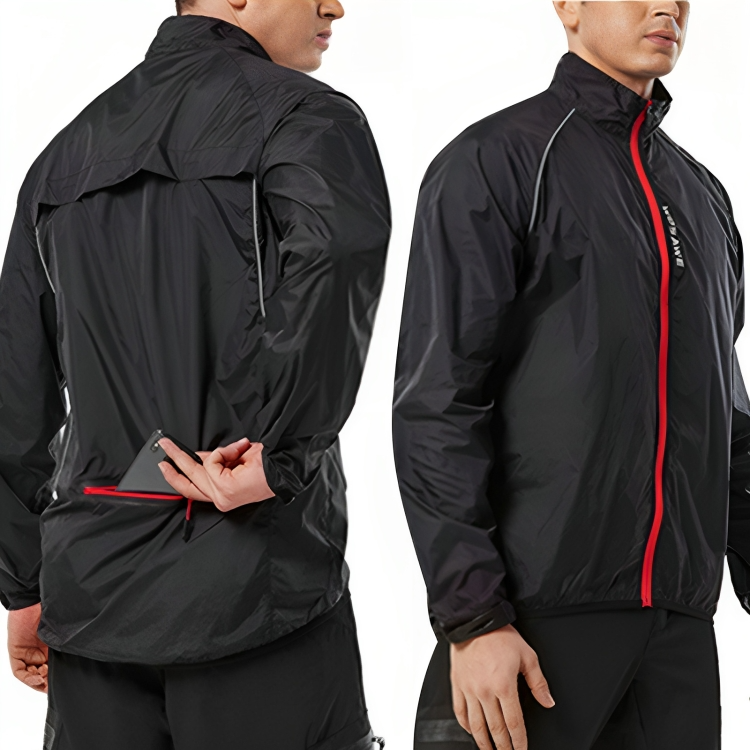 Reflective Cycling Jacket for Men - ReflectoRide-Black-M-Nora Luxe
