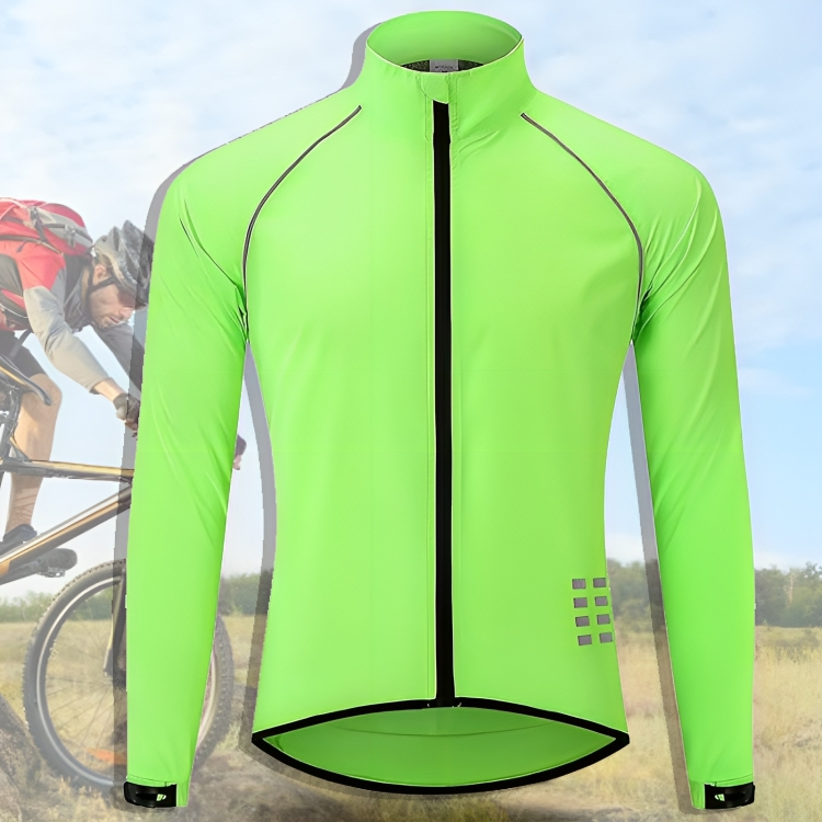 Reflective Cycling Jacket for Men - ReflectoRide-Green-M-Nora Luxe