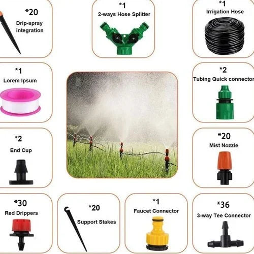 Refreshing Irrigation System - AquaCool-5M (5 sprinklers)-Nora Luxe