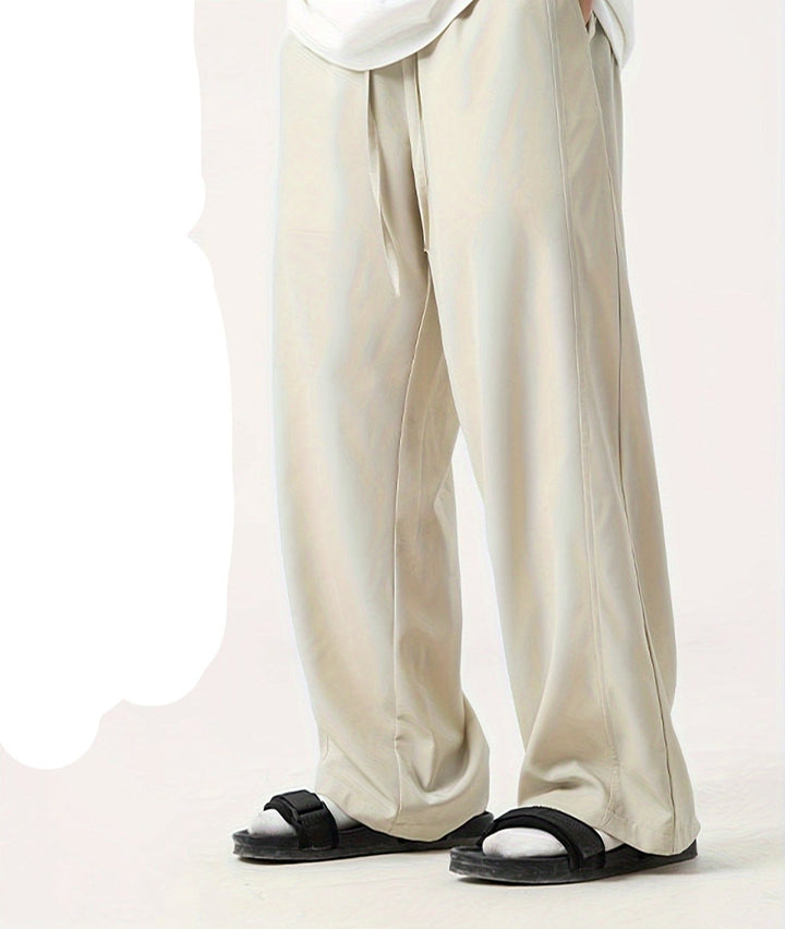 Relaxed Fit Men's Jogging Trousers - Tom-Beige-M-Nora Luxe