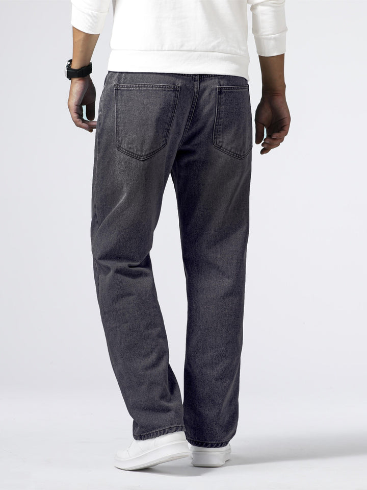 Relaxed Fit Regular Men's Jeans - Lucas-Royal Blue-30-Nora Luxe