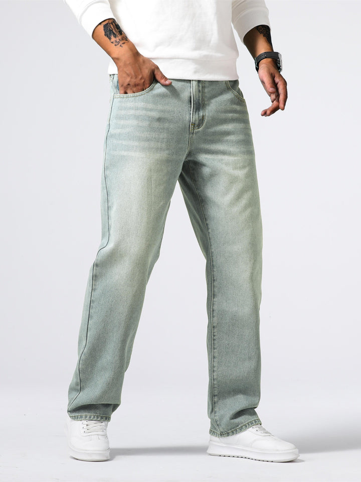 Relaxed Fit Regular Men's Jeans - Lucas-Royal Blue-30-Nora Luxe