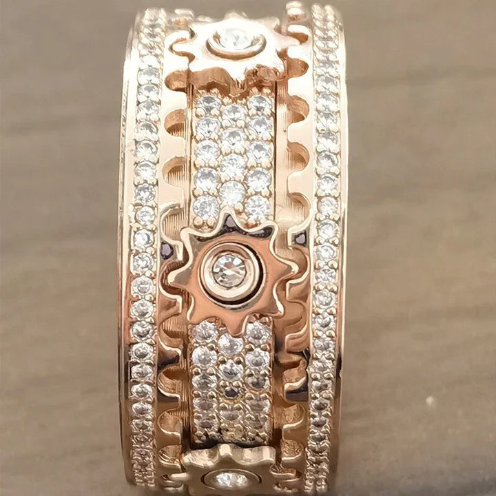 Relaxing Spinner - Spinfinity-Rose gold-17.4mm = 0.685 inches-Nora Luxe
