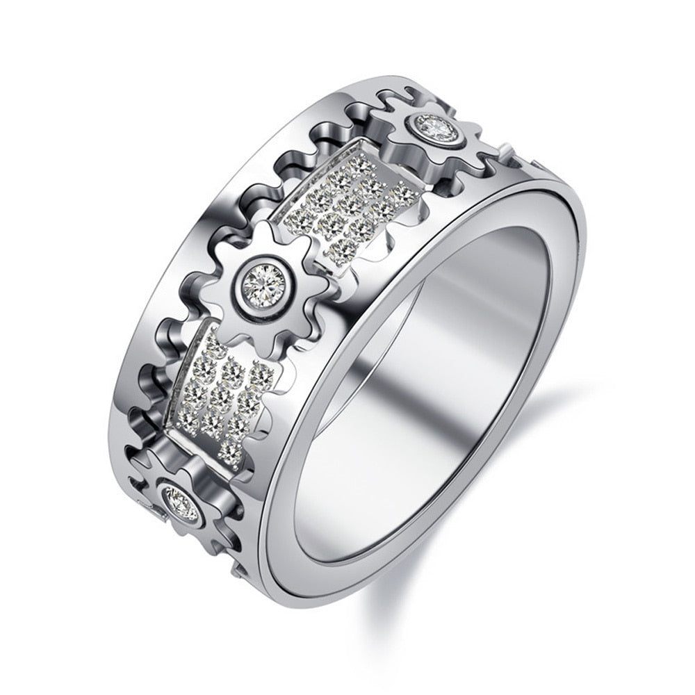 Relaxing Spinner - Spinfinity-Silver-17.4mm = 0.685 inches-Nora Luxe