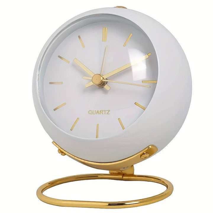 Retro Analog Alarm Clock – Buzzley-White-The Livary
