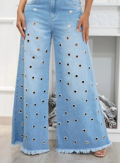 Retro Comfort High-Rise Flared Jeans - Leona-S-Nora Luxe