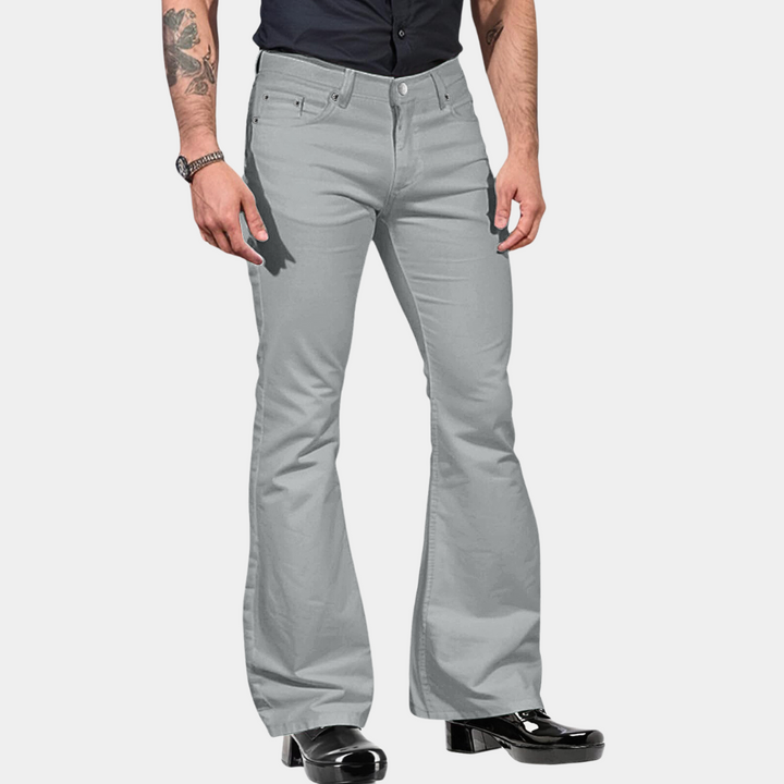 Retro Flared Men's Trousers - Joris-Gray-S-Nora Luxe