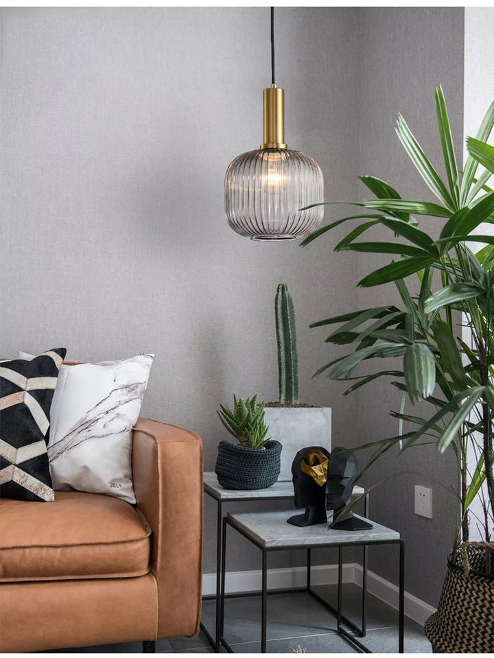 Retro Glass Pendant Lamp - ColorVibe-Brown-A-Nora Luxe