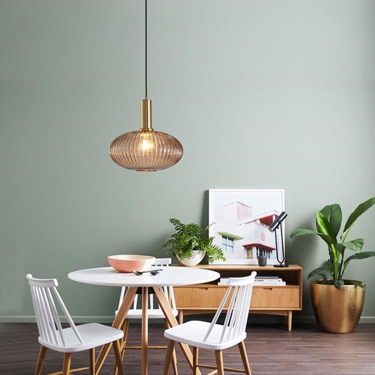 Retro Glass Pendant Lamp - ColorVibe-Brown-A-Nora Luxe