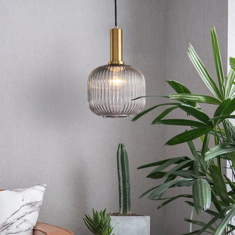 Retro Glass Pendant Lamp - ColorVibe-Brown-A-Nora Luxe