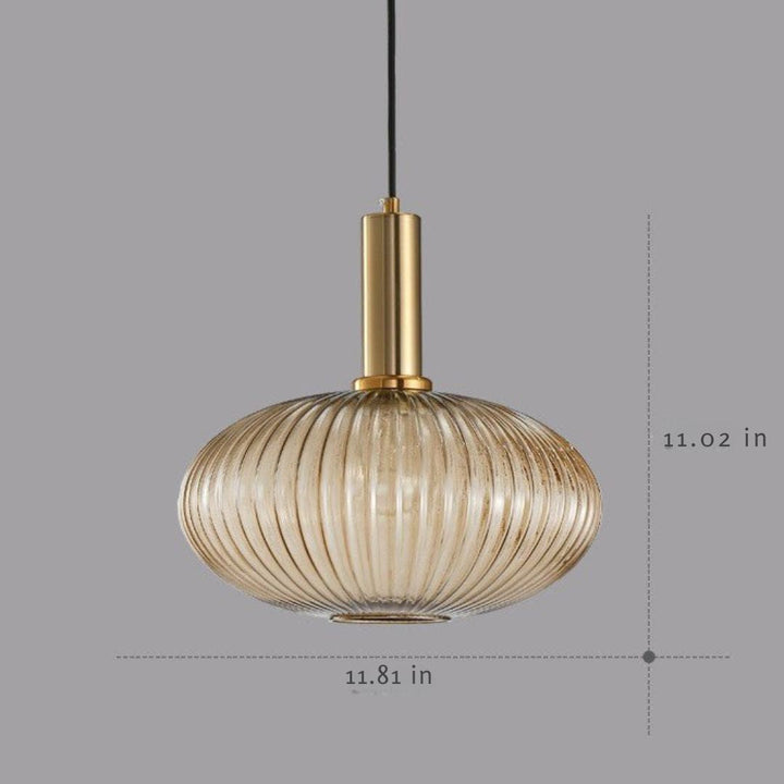Retro Glass Pendant Lamp - ColorVibe-Brown-A-Nora Luxe