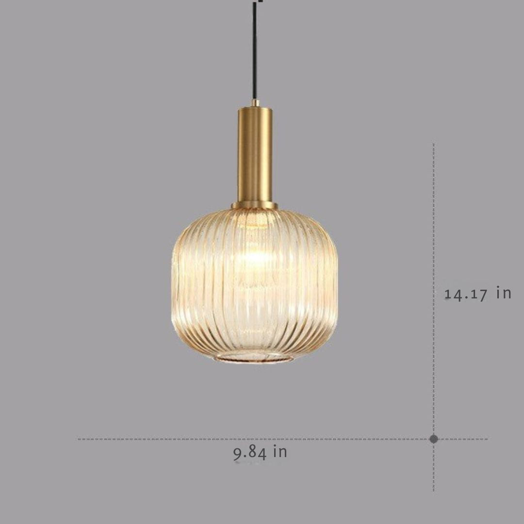 Retro Glass Pendant Lamp - ColorVibe-Brown-A-Nora Luxe