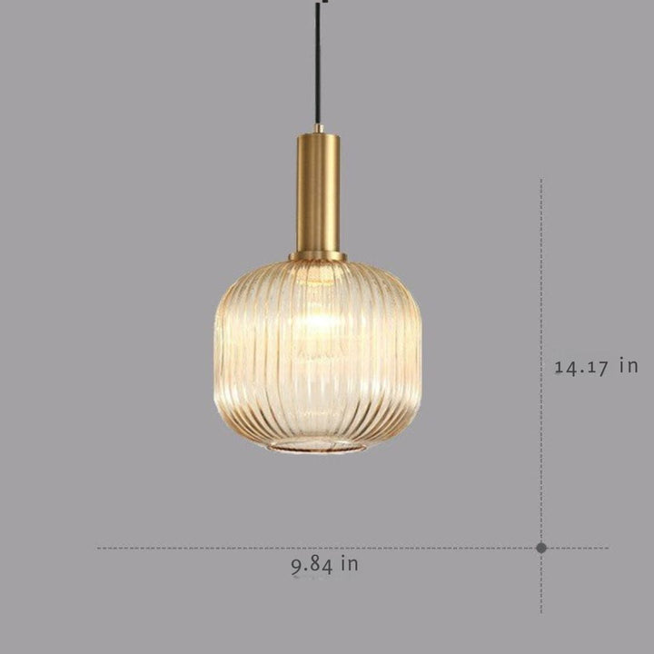 Retro Glass Pendant Lamp - ColorVibe-Brown-A-Nora Luxe