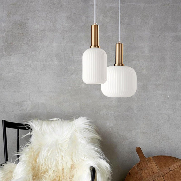 Retro Glass Pendant Lamp - ColorVibe-Brown-A-Nora Luxe
