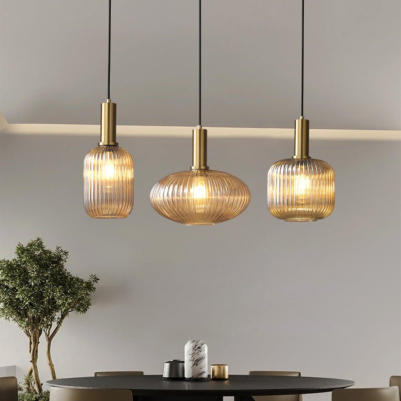 Retro Glass Pendant Lamp - ColorVibe-Brown-A-Nora Luxe