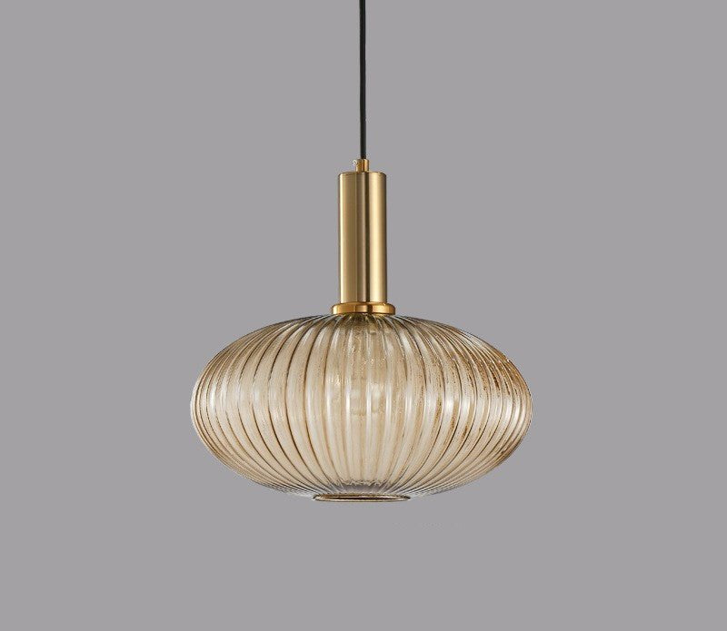 Retro Glass Pendant Lamp - ColorVibe-Brown-C-Nora Luxe