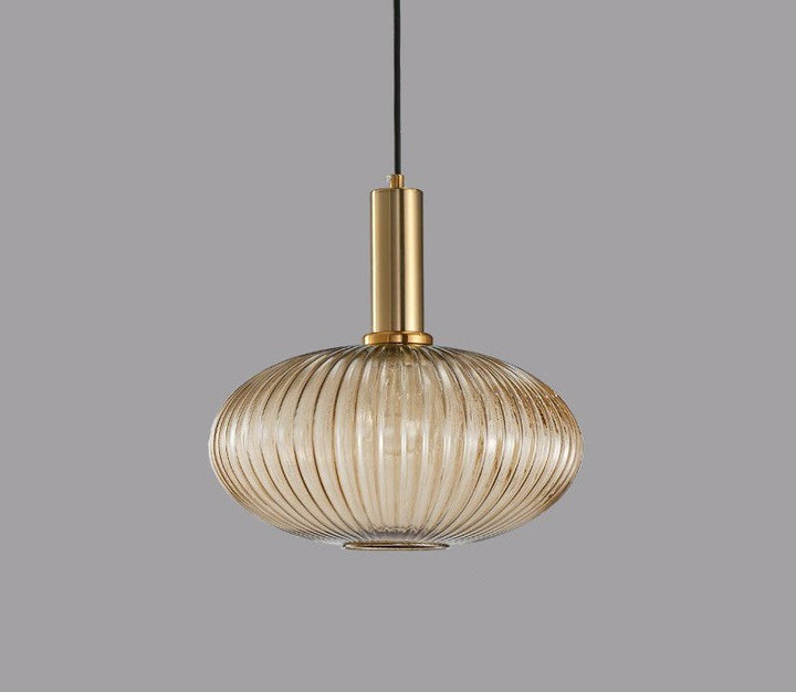 Retro Glass Pendant Lamp - ColorVibe-Brown-C-Nora Luxe