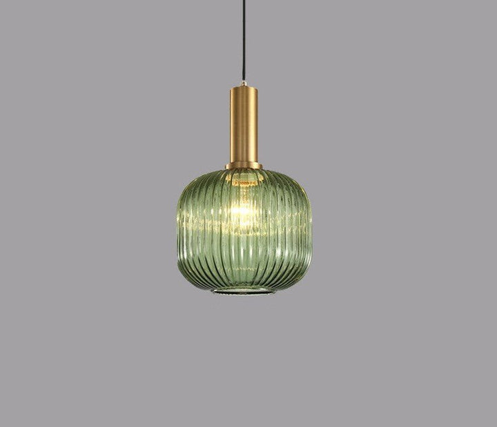 Retro Glass Pendant Lamp - ColorVibe-Green-B-Nora Luxe