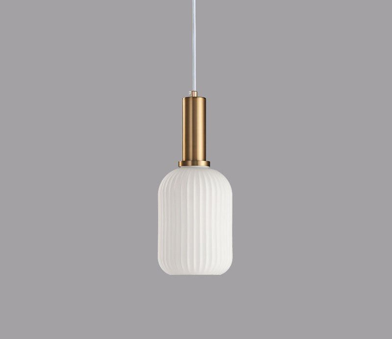 Retro Glass Pendant Lamp - ColorVibe-White-A-Nora Luxe