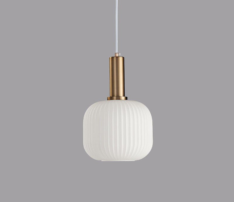 Retro Glass Pendant Lamp - ColorVibe-White-B-Nora Luxe