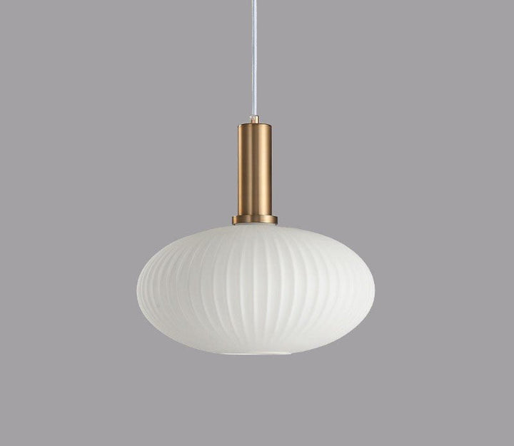 Retro Glass Pendant Lamp - ColorVibe-White-C-Nora Luxe