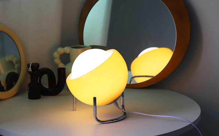 RETRO GLASS TABLE LAMP - ATMOSPHERIC NORDIC NIGHT LIGHTING-Nora Luxe
