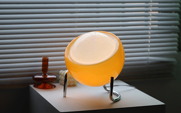 RETRO GLASS TABLE LAMP - ATMOSPHERIC NORDIC NIGHT LIGHTING-Nora Luxe