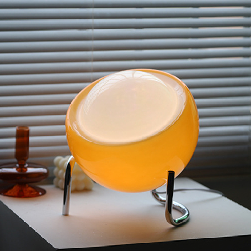 RETRO GLASS TABLE LAMP - ATMOSPHERIC NORDIC NIGHT LIGHTING-Nora Luxe