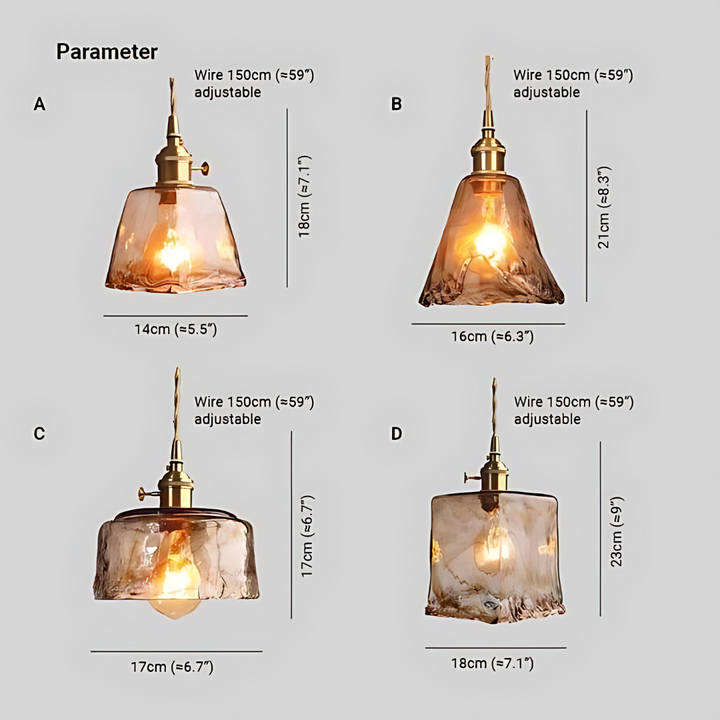 Retro LED Hanging Lamp - Jasper-A-Nora Luxe
