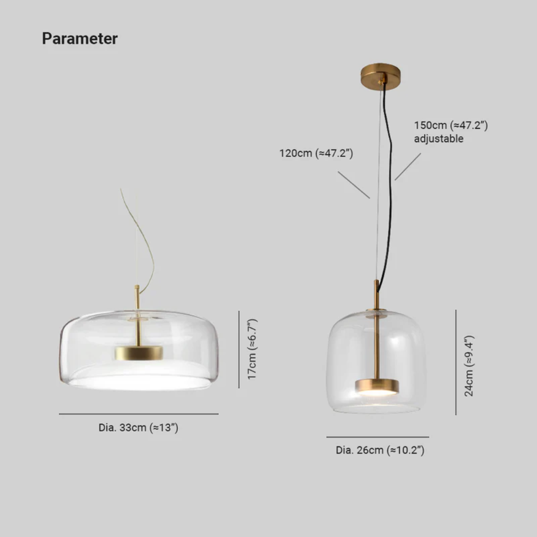 Retro LED Pendant Lamp - VintageGlow-Amber-9.84 in-Warm White-Nora Luxe