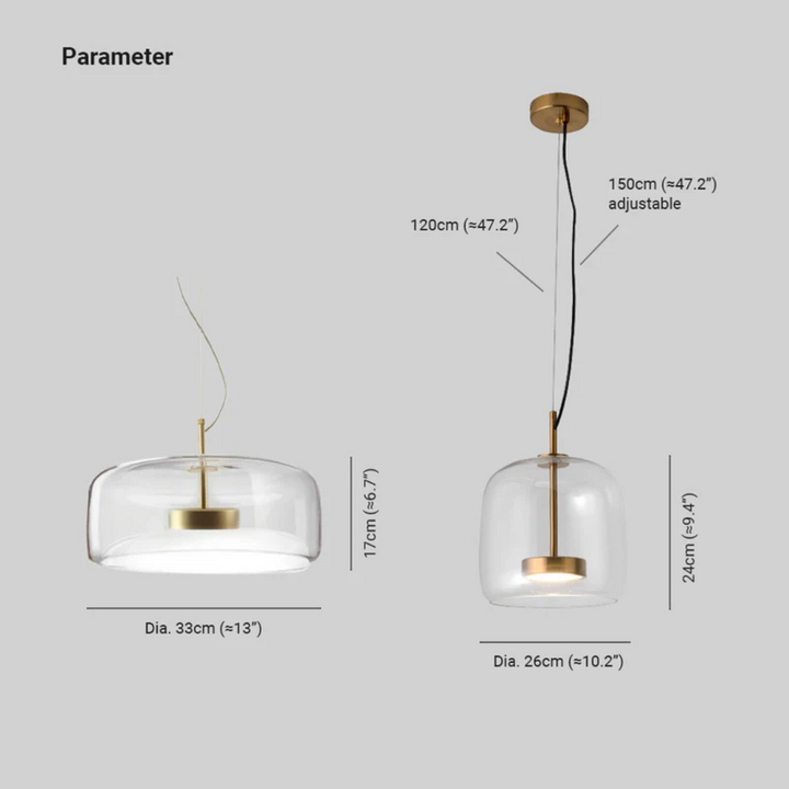 Retro LED Pendant Lamp - VintageGlow-Amber-9.84 in-Warm White-Nora Luxe