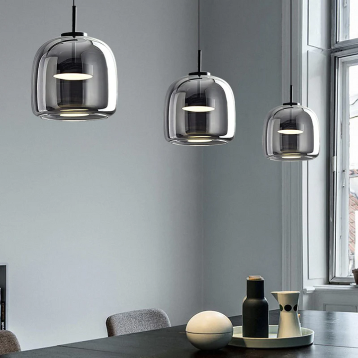 Retro LED Pendant Lamp - VintageGlow-Amber-9.84 in-Warm White-Nora Luxe