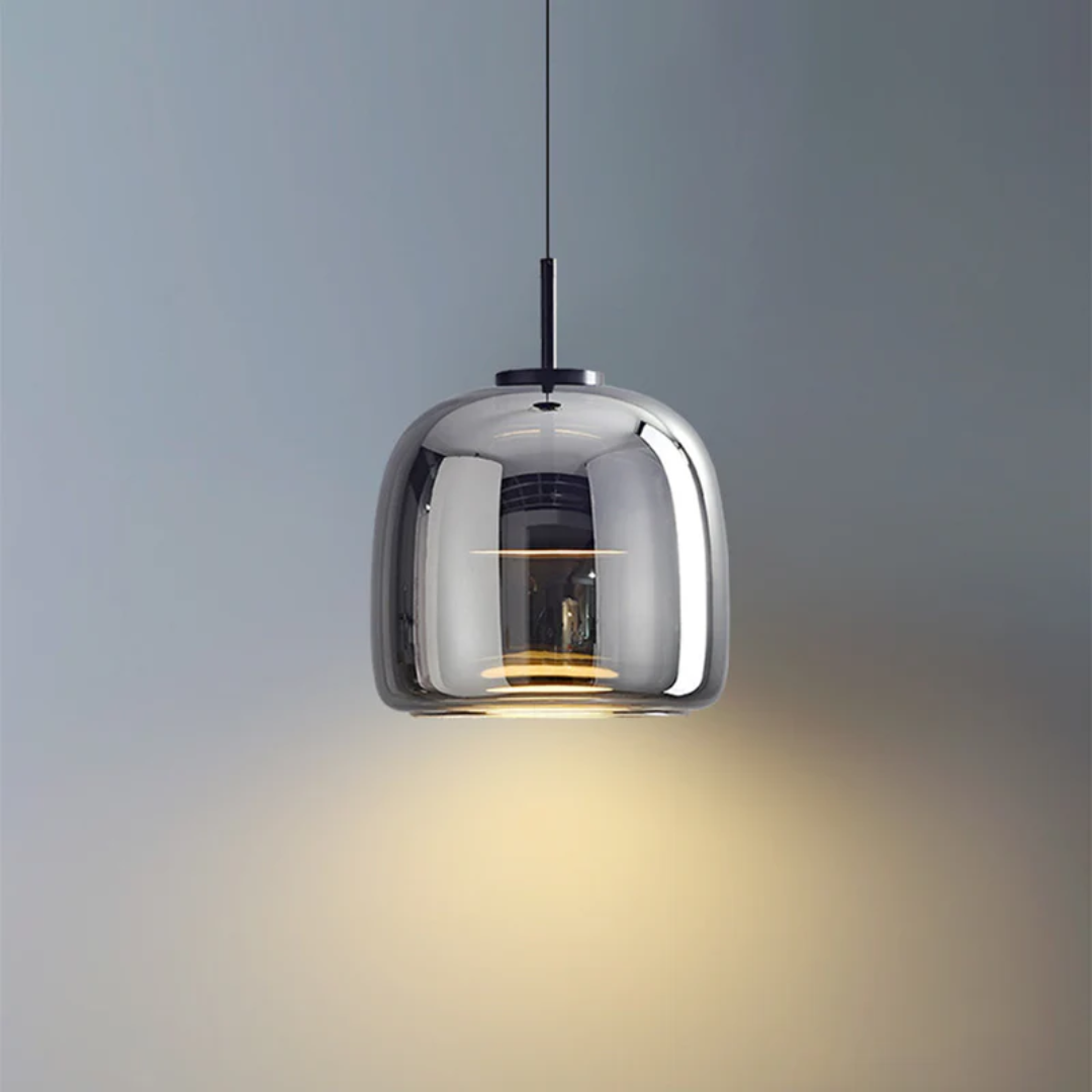 Retro LED Pendant Lamp - VintageGlow-Smoky Gray-9.84 in-Warm White-Nora Luxe