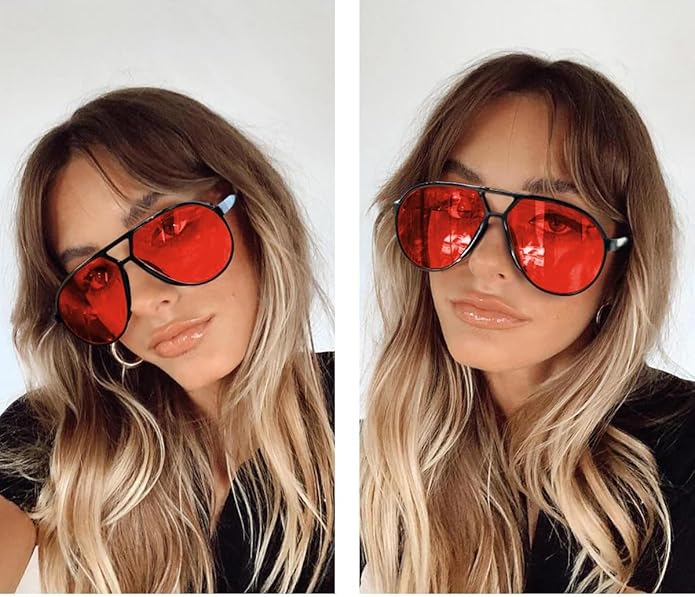 Retro Oversized Aviator Sunglasses - Amara-Black Clear-Nora Luxe