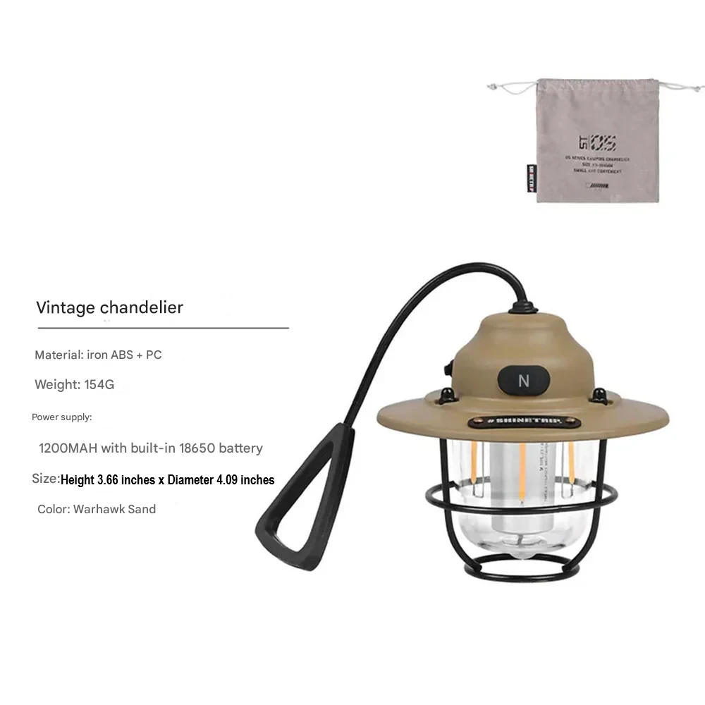 Retro Rechargeable LED Camping Lantern - NostalgiaGlow-Green-Nora Luxe