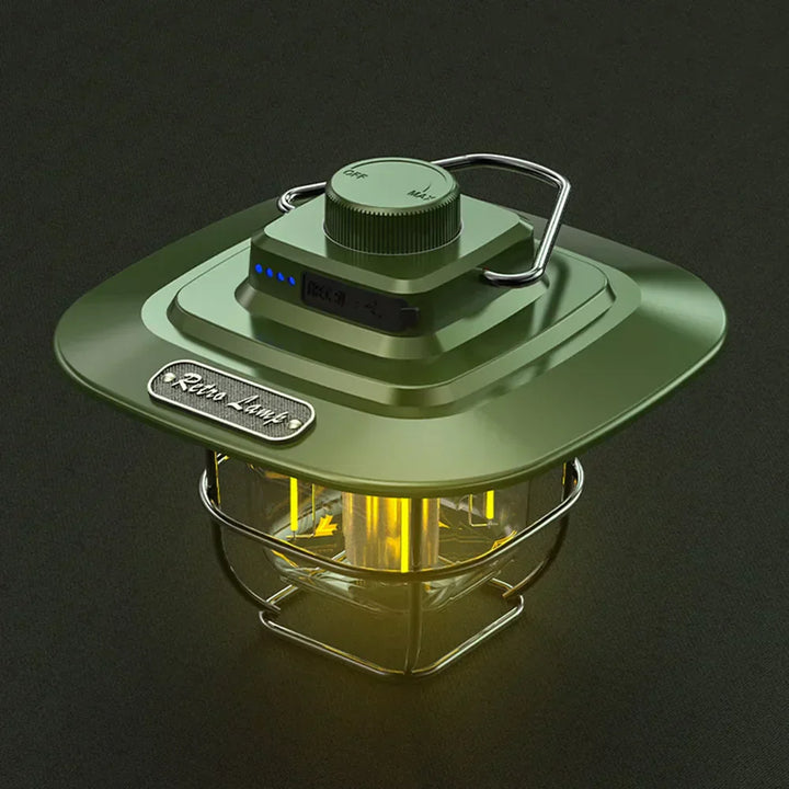 Retro Rechargeable LED Camping Lantern - NostalgiaGlow-Green-Nora Luxe