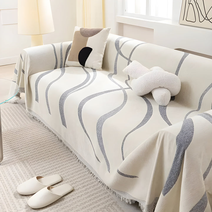 Reversible Bank Cover - LuxeFlip-Gray-70.87 x 51.18 inches-Nora Luxe